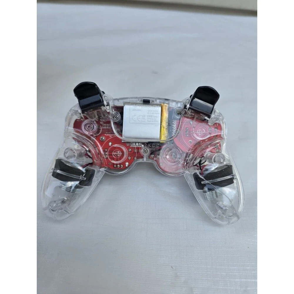 PDP Afterglow AP.2 Wireless PS3 Controller Clear Red LED PL-6322B No Dongle